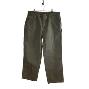 Carhartt Dungaree Fit Carpenter Canvas Pants Olive Green
